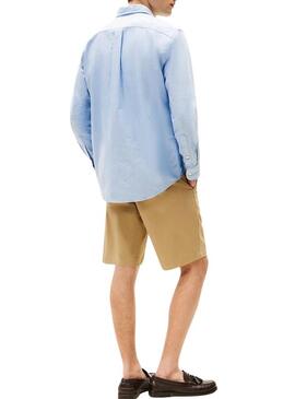 Camicia Tommy Hilfiger Solid Heritage Oxford blu per uomo