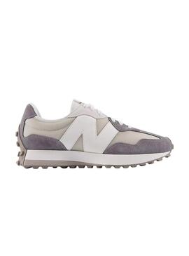 Sneakers New Balance U327 beige e lilla per uomo