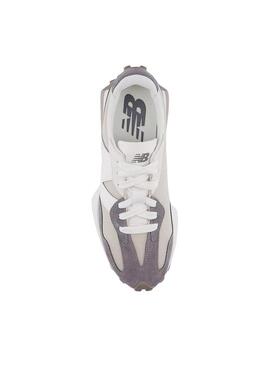 Sneakers New Balance U327 beige e lilla per uomo