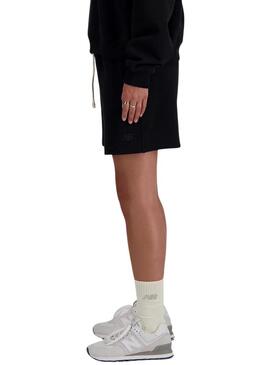Shorts New Balance Athletics nero per donna