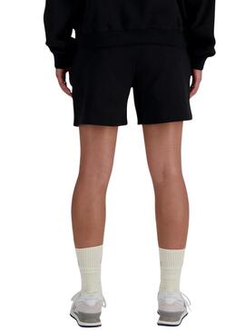 Shorts New Balance Athletics nero per donna