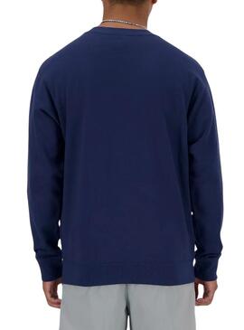 Felpa New Balance Sport blu per uomo