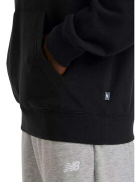 Felpa New Balance Circular Logo nera per uomo