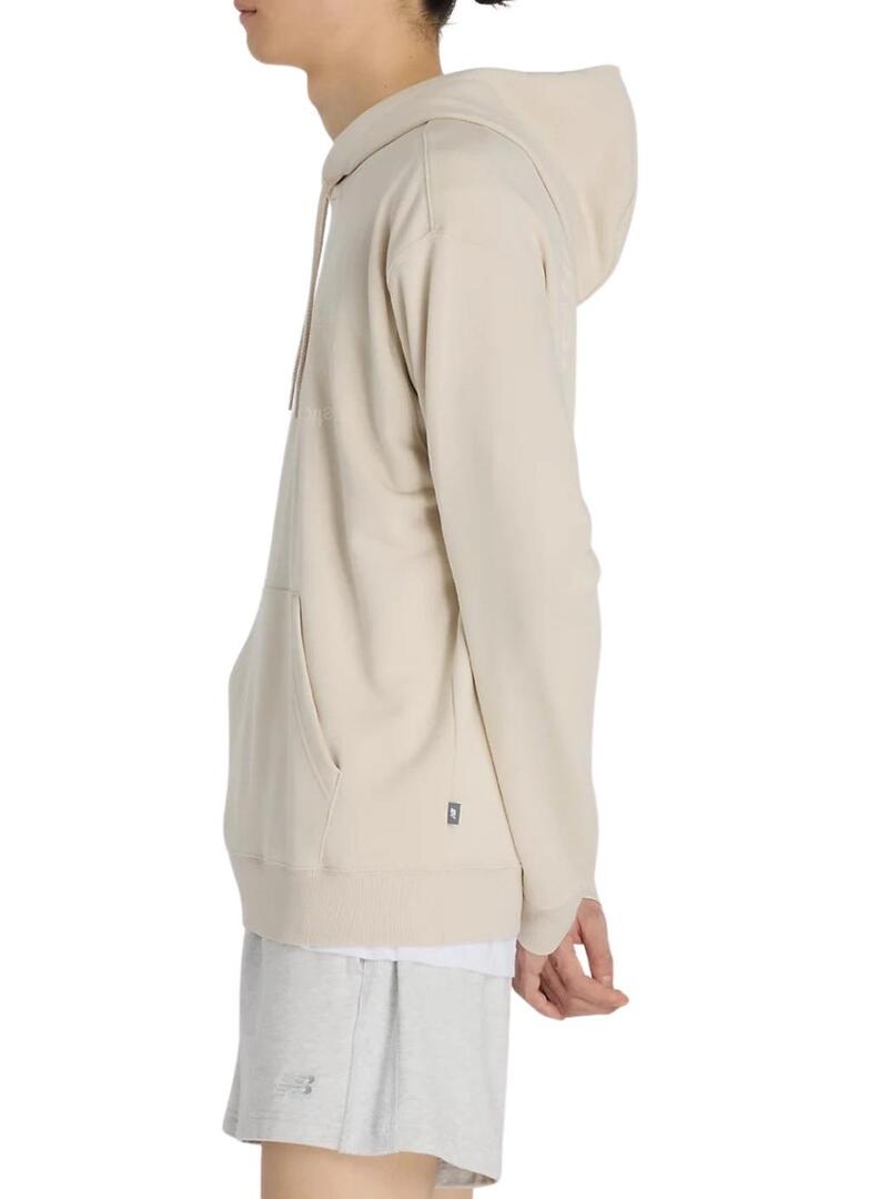 Felpa New Balance Circular Logo beige per uomo