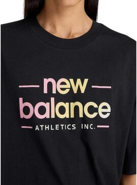 Maglietta New Balance Reimagined nera per donna