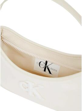 Borsa Calvin Klein Teddy Logo bianca per bambina