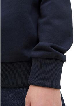 Felpa con cappuccio Jack and Jones Geplas blu marino bambino.