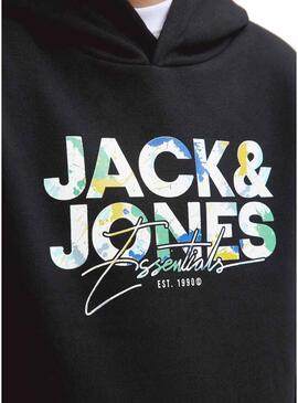 Felpa con cappuccio Jack and Jones Geplas nera bambino