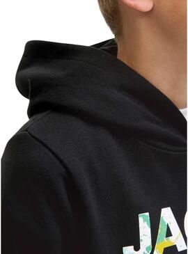 Felpa con cappuccio Jack and Jones Geplas nera bambino