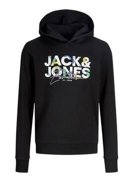 Felpa con cappuccio Jack and Jones Geplas nera bambino