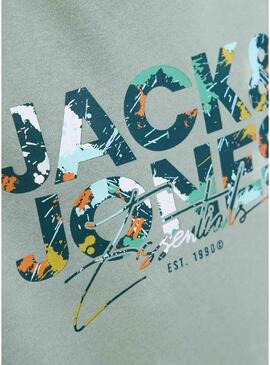Felpa Jack and Jones Geplas verde per bambino