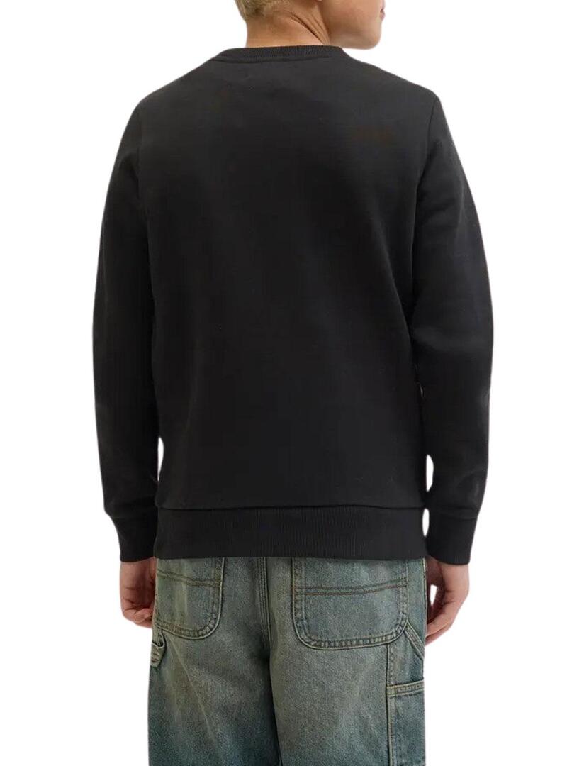 Felpa Jack and Jones Geplas nera per bambino.