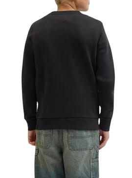 Felpa Jack and Jones Geplas nera per bambino.