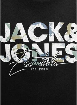 Felpa Jack and Jones Geplas nera per bambino.