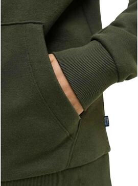 Felpa Jack and Jones Logo verde per bambino