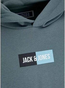 Felpa con cappuccio Jack and Jones Pan blu per bambino