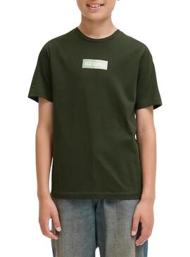 Maglietta Jack and Jones Pan verde per bambino.