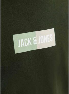 Maglietta Jack and Jones Pan verde per bambino.