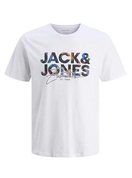 Maglietta Jack and Jones Geplas bianca per bambino.