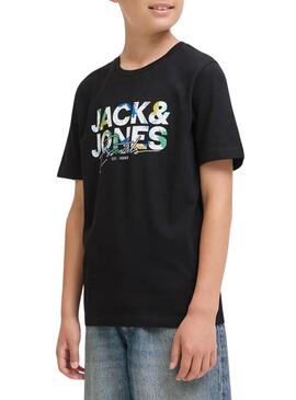 Maglietta Jack and Jones Geplas nera per bambino