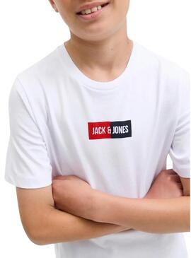 Maglietta Jack and Jones Pan bianca per bambino