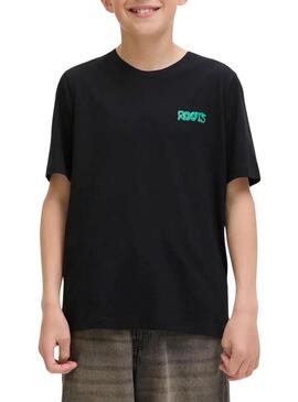 Maglietta Jack and Jones Wobly nera per bambino