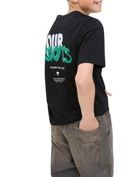 Maglietta Jack and Jones Wobly nera per bambino