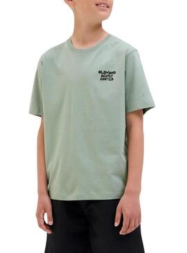 Maglietta Jack and Jones Wobly verde per bambino