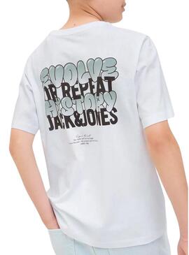 Maglietta Jack and Jones Wobly bianca per bambino