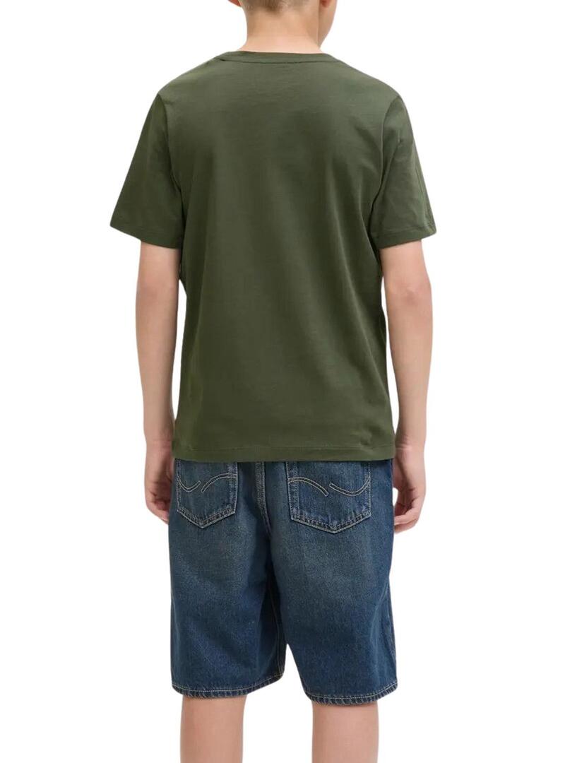 Maglietta Jack and Jones Logo verde per uomo