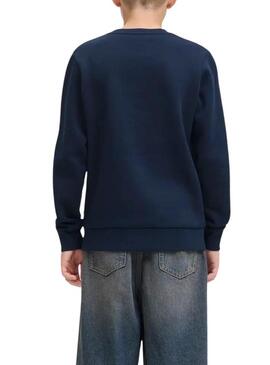 Felpa Jack and Jones Logo blu navy per bambino