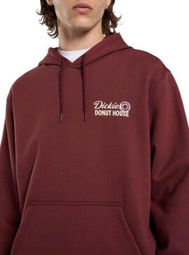 Felpa Dickies Donut bordeaux per uomo