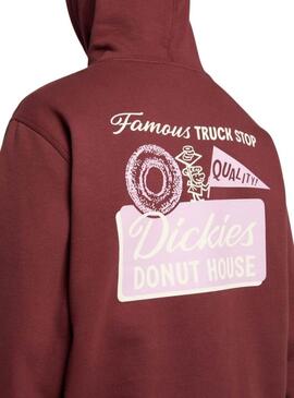Felpa Dickies Donut bordeaux per uomo