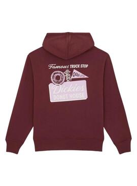 Felpa Dickies Donut bordeaux per uomo