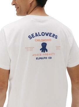 Maglietta El Pulpo Sealovers bianca per uomo