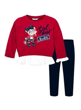 Set Mayoral Orsacchiotto Rosso Bambina