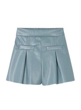 Gonna blu in ecopelle per bambina Bermuda Mayoral.