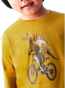 Maglietta Mayoral dinosauro senape per bambino