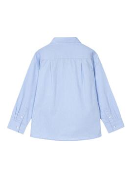 Camicia Mayoral a righe di base blu per bambino