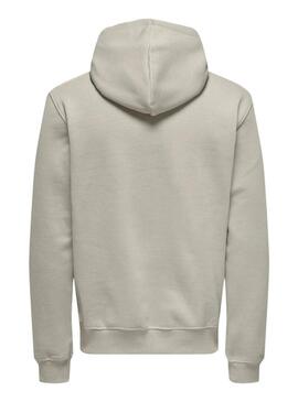 Felpa Only and Sons Curated grigia per uomo