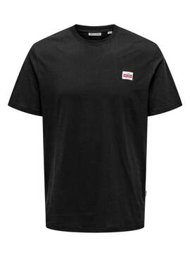 Maglietta nera Only and Sons Dawson per uomo.