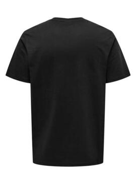Maglietta nera Only and Sons Dawson per uomo.