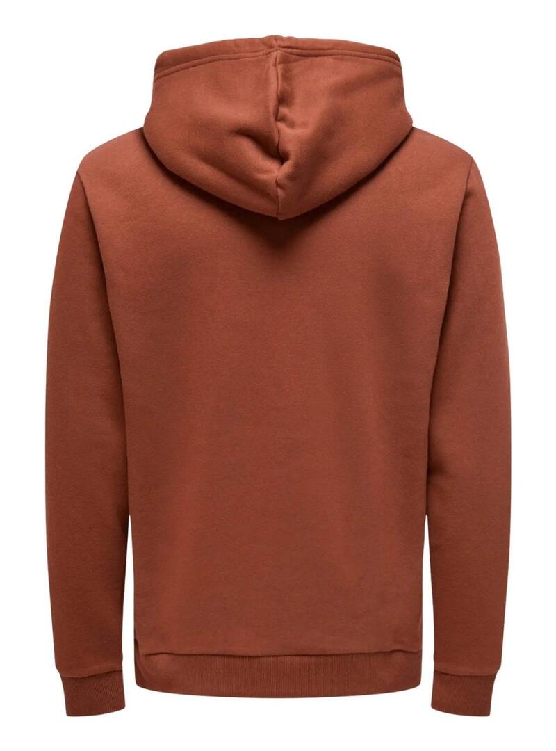 Felpa Only and Sons Dawson color corda per uomo