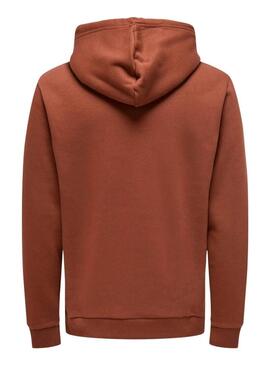 Felpa Only and Sons Dawson color corda per uomo