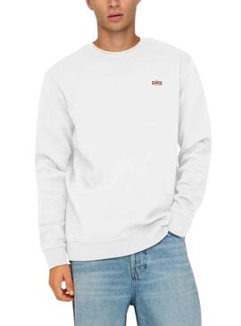 Felpa Only and Sons Dawson bianca per uomo