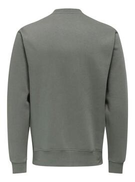 Felpa Only and Sons Dawson verde per uomo