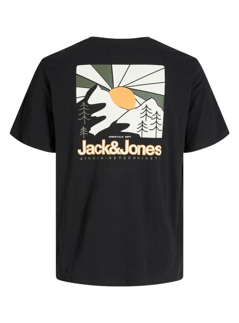 Maglietta Jack and Jones Mine nera per uomo.