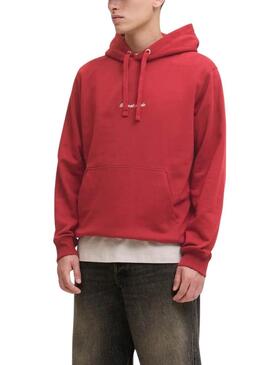 Felpa Jack and Jones Norrebo rossa per uomo