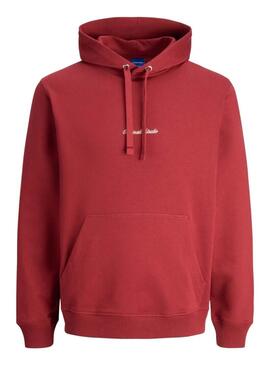Felpa Jack and Jones Norrebo rossa per uomo