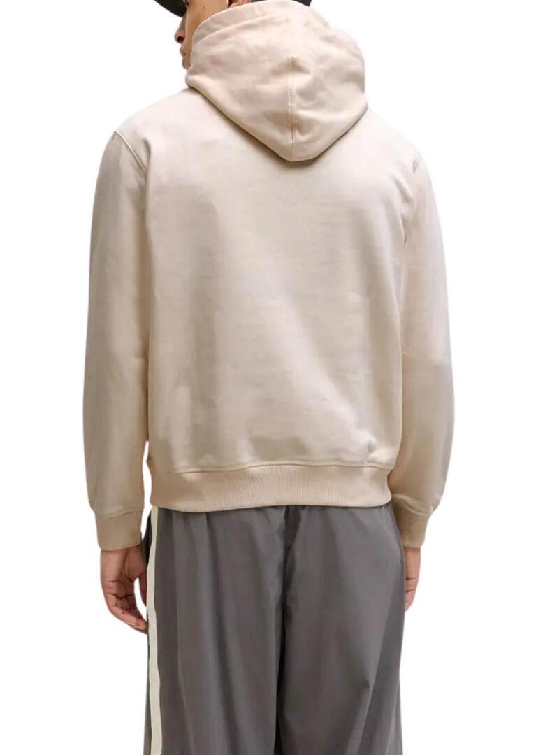 Felpa Jack and Jones Norrebo beige per uomo